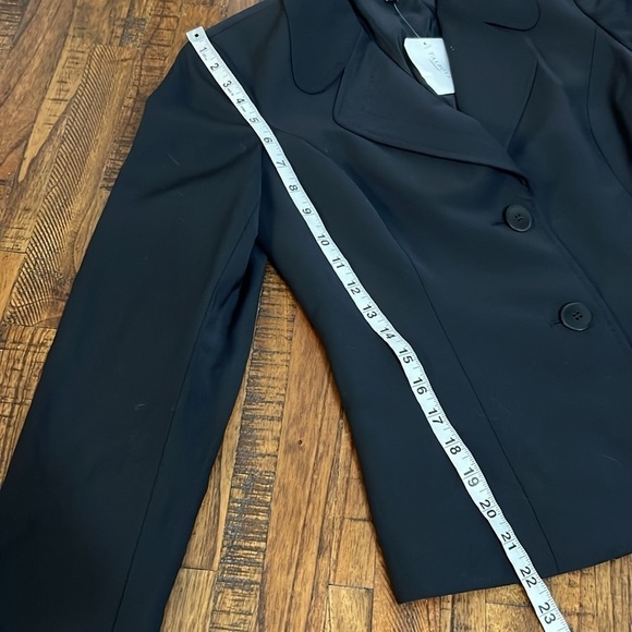 Talbots Blazer Black Wool blend 2 button classic cut lined size 6 - Picture 7 of 16